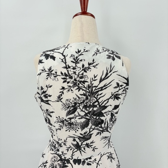 J. Peterman Floral Button Down Sleeveless Midi Shirt Dress Zero - Picture 9 of 12